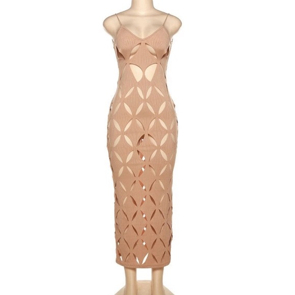 Tan Heat Statement Maxi - Picture 2 of 3